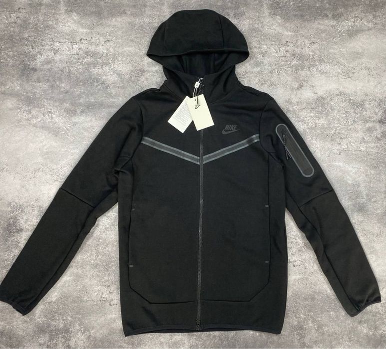 Кофта Nike Tech Fleece чорна/спортивна кофта Nike Tech Fleece/nike теч