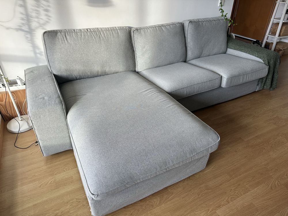 Sofa 3 lugares c/chaise longue KIVIK