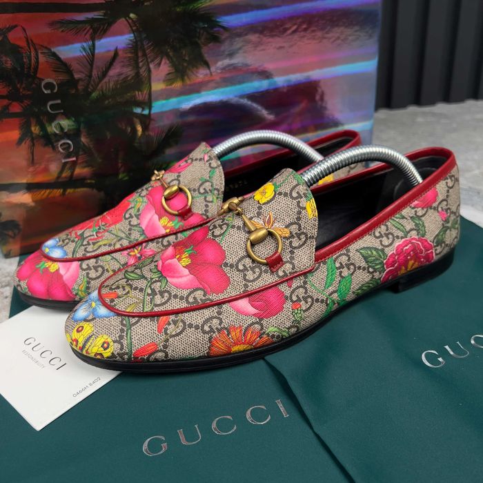 Gucci jordaan floral loafer supreme жіночі лофери туфлі оригінал 38 EU