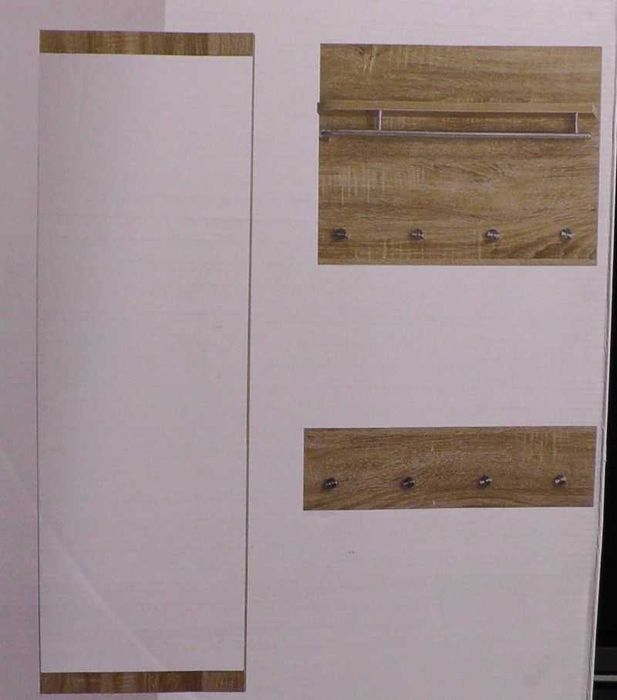 Garderoba zestaw lustro ławka półka wieszak MDF na przedpokój