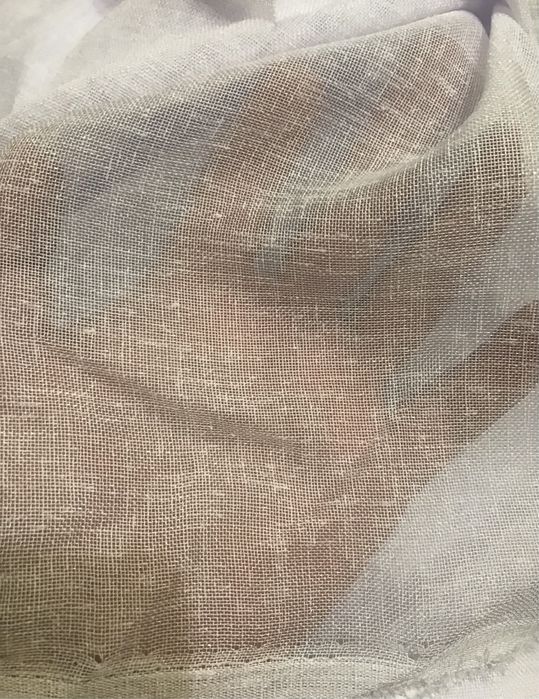 Однотонний льон тюль