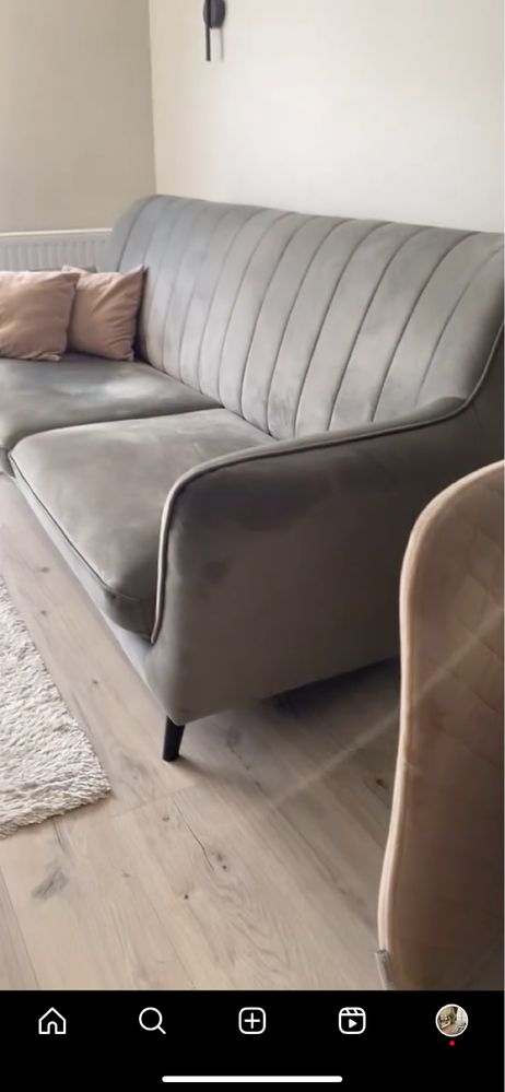 Sofa oliwkowa Agata meble lahti zielona