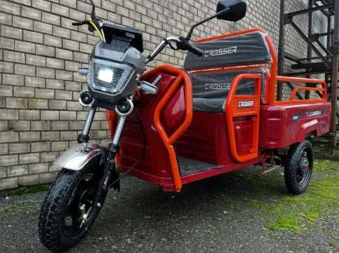 Електротрицикл вантажний Crosser CARGO 12 60V/32Ah/1000W 2025-Червоний