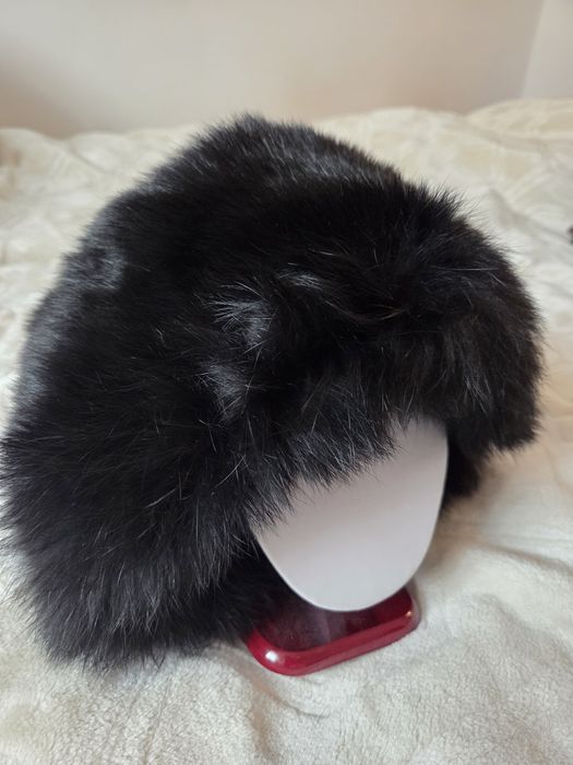 Czapka toczek z futra krolika, nieuzywana