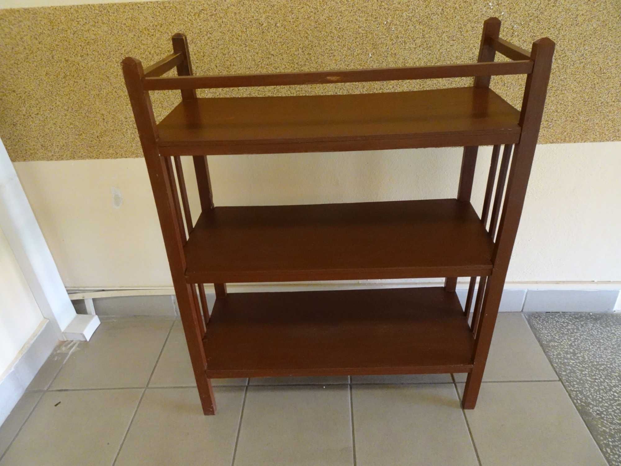Etażerka drewniana lata 60 vintage PRL półka regał 3 półki 93,5x76x32