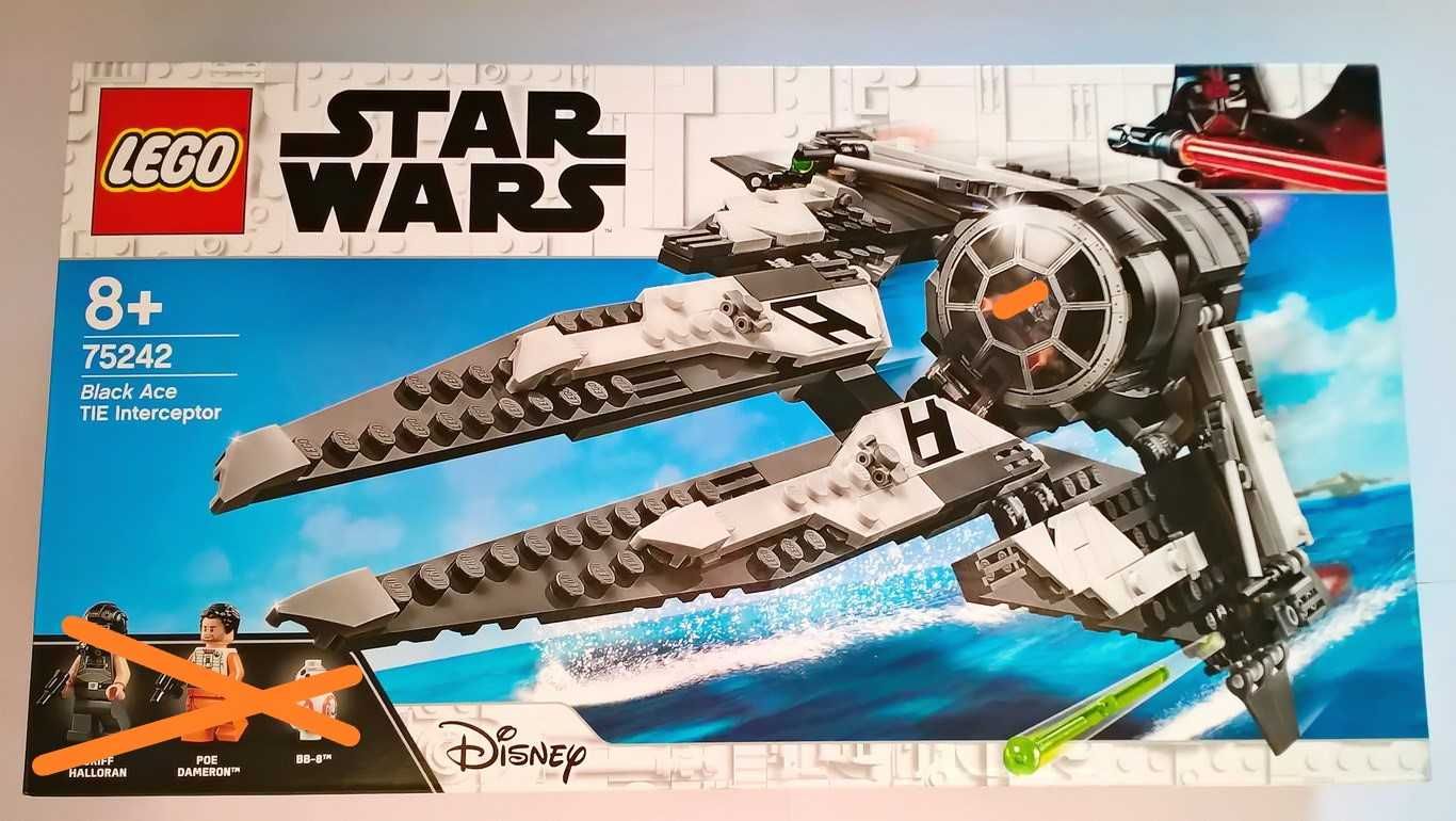 Lego Star Wars 75242 Black Ace TIE Interceptor apenasnave deset selado