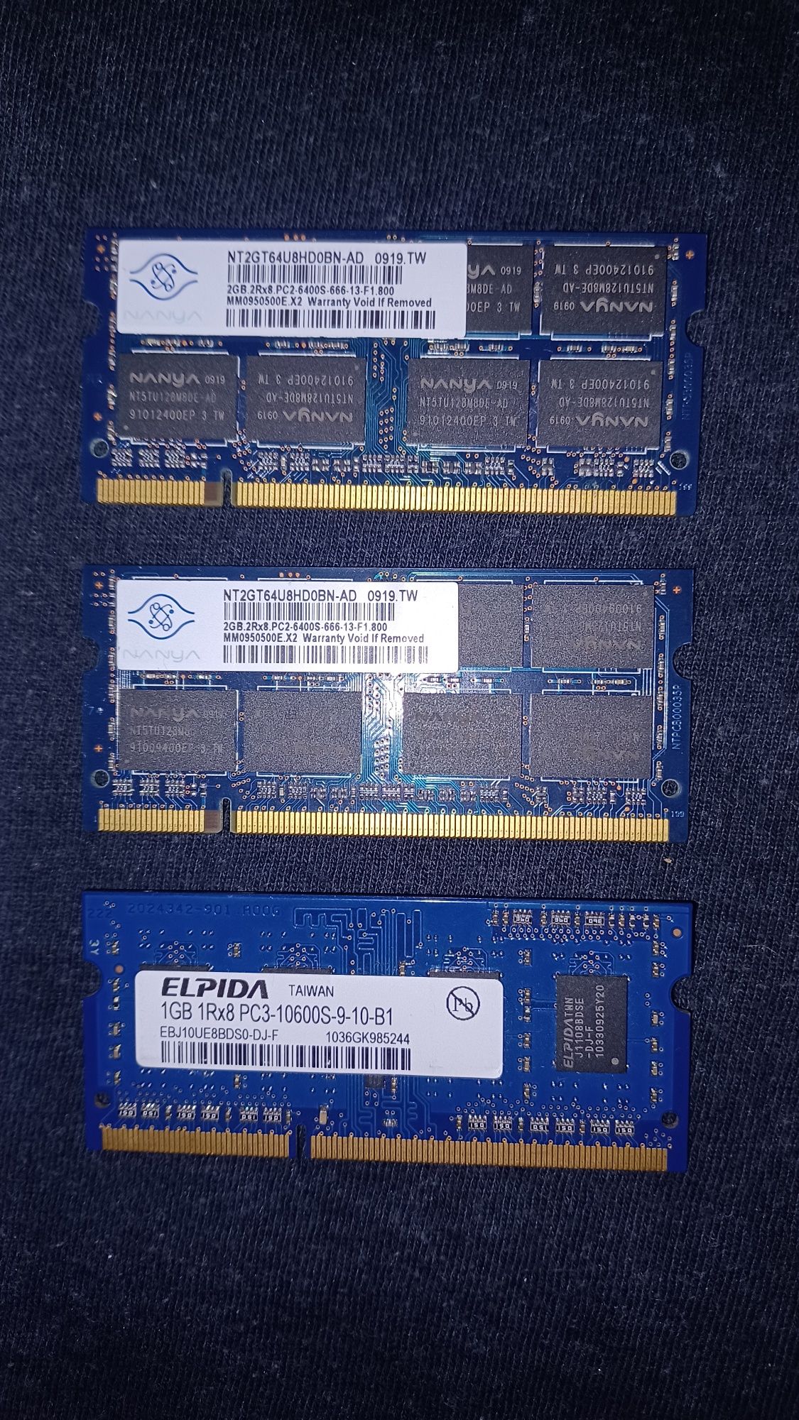 Pamięć RAM 2+2+1 GB