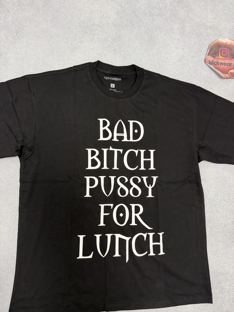 футболка Ken Carson Bad bitch for lunch merch