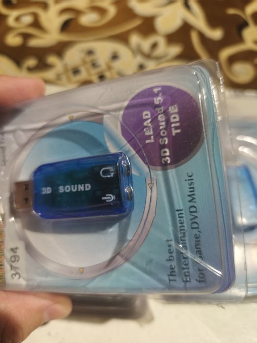 Звукова карта USB 3D 5,1sound нова.