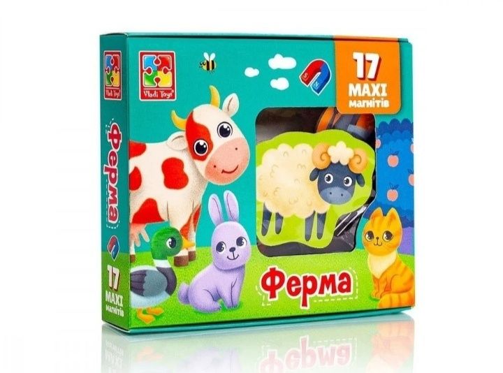 Магниты Vladi Toys : Ферма, Морские жители, Овощи и фрукты