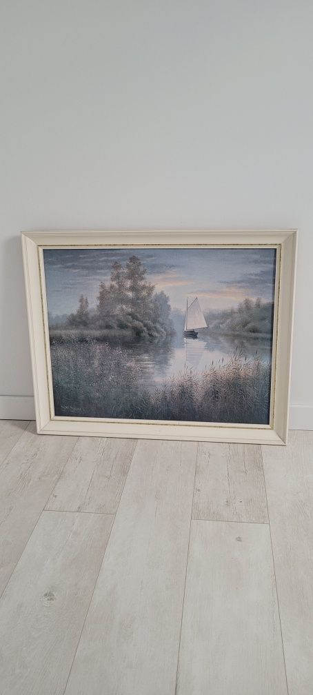 Obraz w Białej drewnianej ramie 80x65 cm