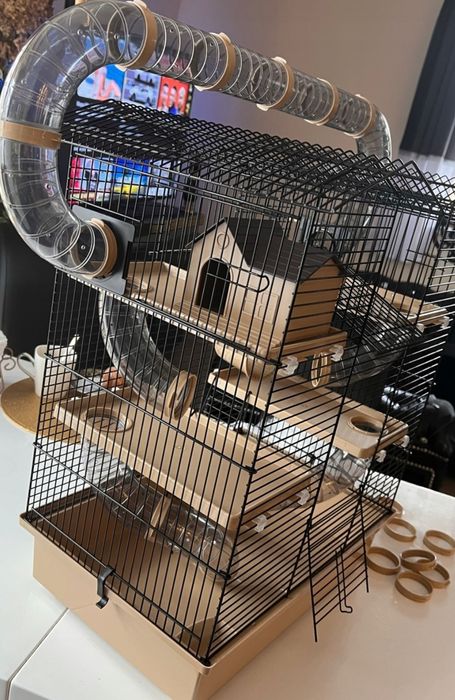 DUŻA KLATKA dla chomika GRATIS ZESTAW domek tunel piętrowa +