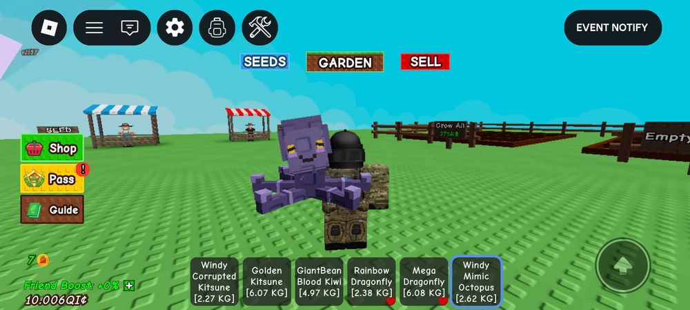 Пети grow a garden