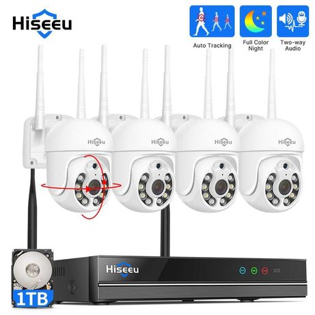 [NOVO] Sistema Vídeo Vigilância Wi-Fi [4 Câmeras 3 MP] CCTV Rotativo