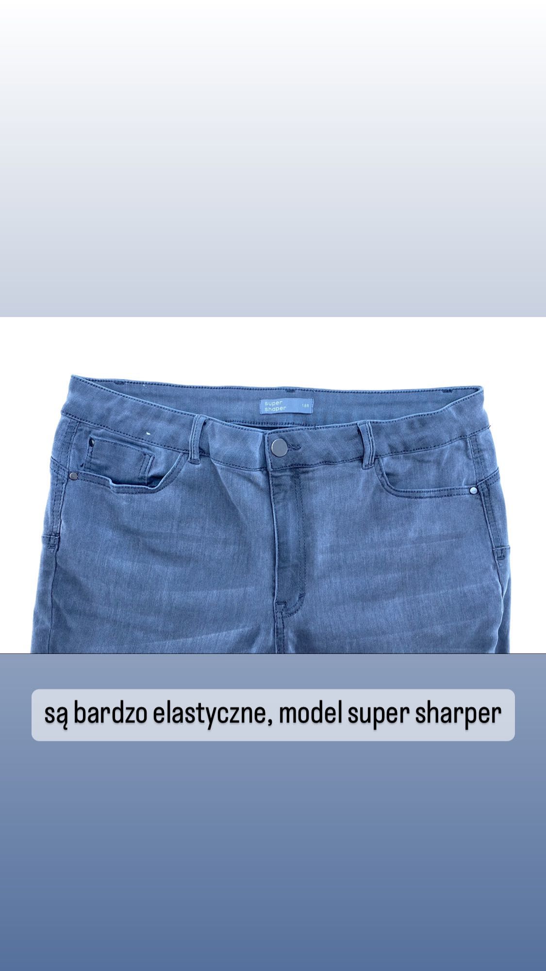 Spodnie jeansowe męskie Nutmeg L/XL super sharper szare rurki