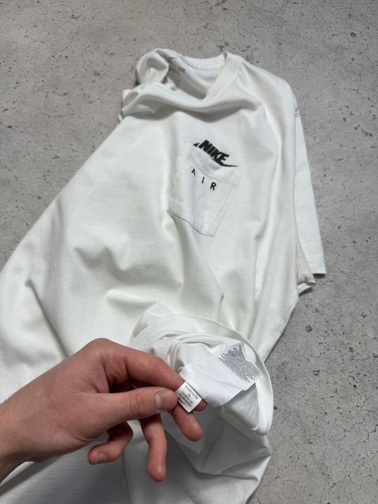 Мужская Футболка Nike Air Swoosh Белая Оригинал Drill L-XL