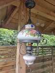 Lampa wisząca rustykalna – ręcznie malowana ceramika – unikat!