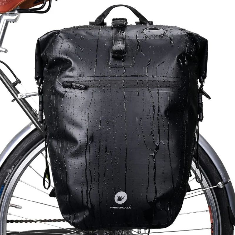 Sakwa Rowerowa Boczna Na Bagażnik Plecak 2W1 Rhinowalk X21669Bk 27L