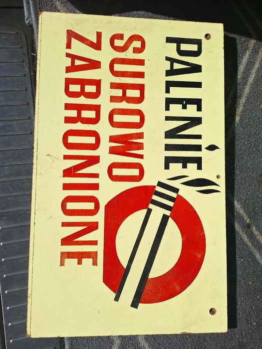 Tablica zakaz palenia PRL