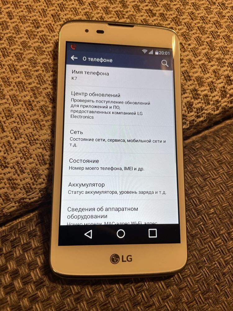 Телефон Lg K7 куплен в США