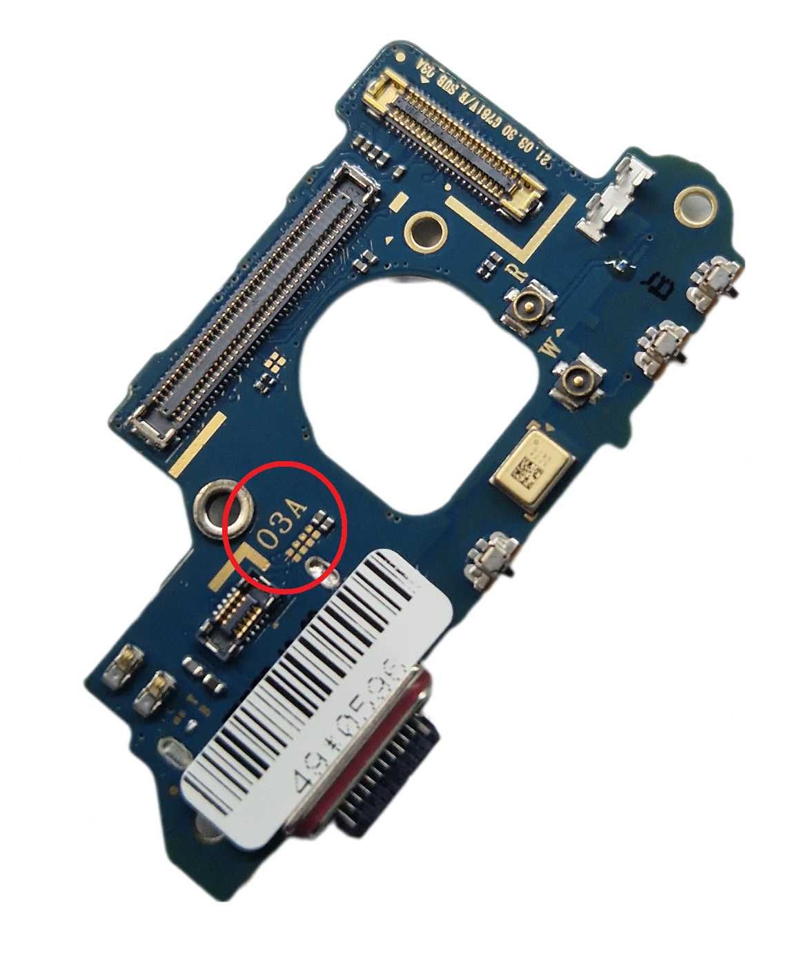 Płytka Złącze Gniazdo USB Mikrofon Samsung S20 FE 5G G781 ver03A