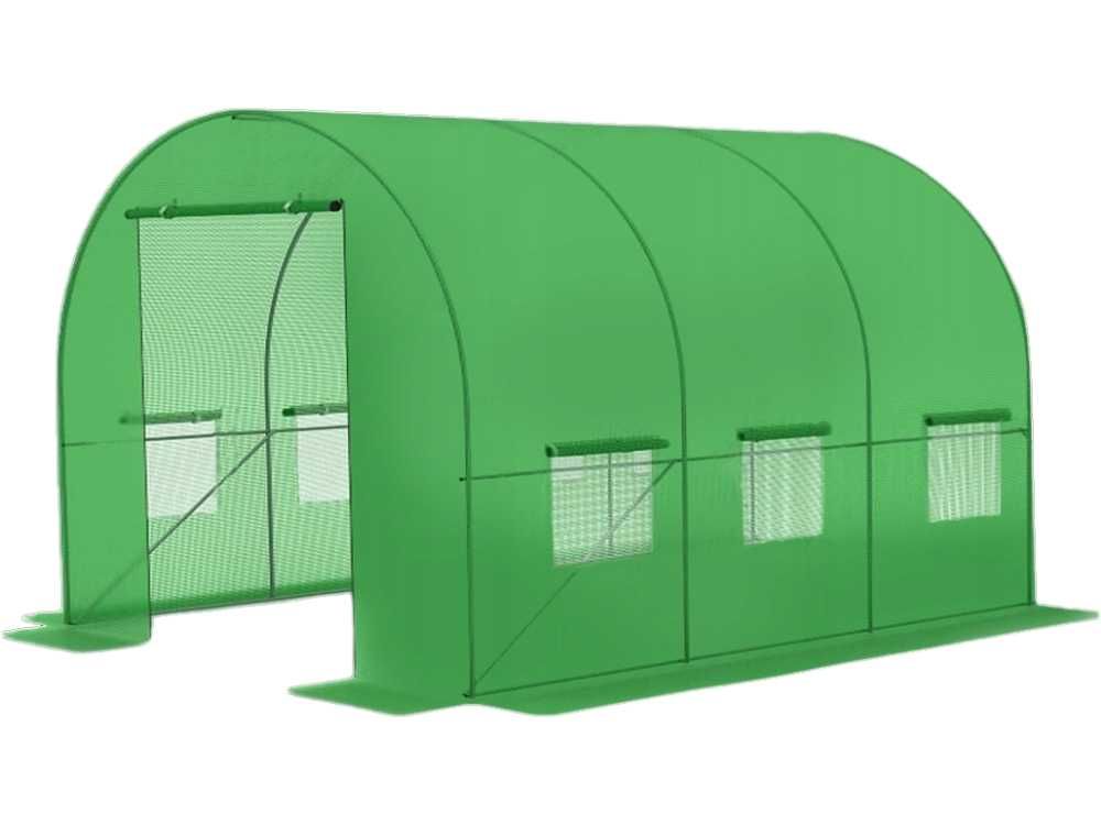 Tunel Ogrodowy Foliowy Szklarnia Ogrodniczy 2x3m Zielony Duży Gratisy!