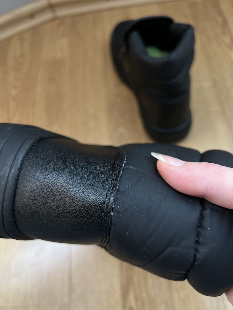 Buty śniegowce ocieplane wodoodporne pikowane rozkładane kolce