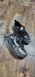 Czarnobsrebrne sneakersy damskie premium platforma 40