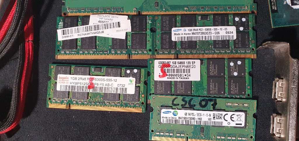 Mega paka części PC 6xCPU/ 6x RAM /3xGPU / RAM do laptopa + dodatki
