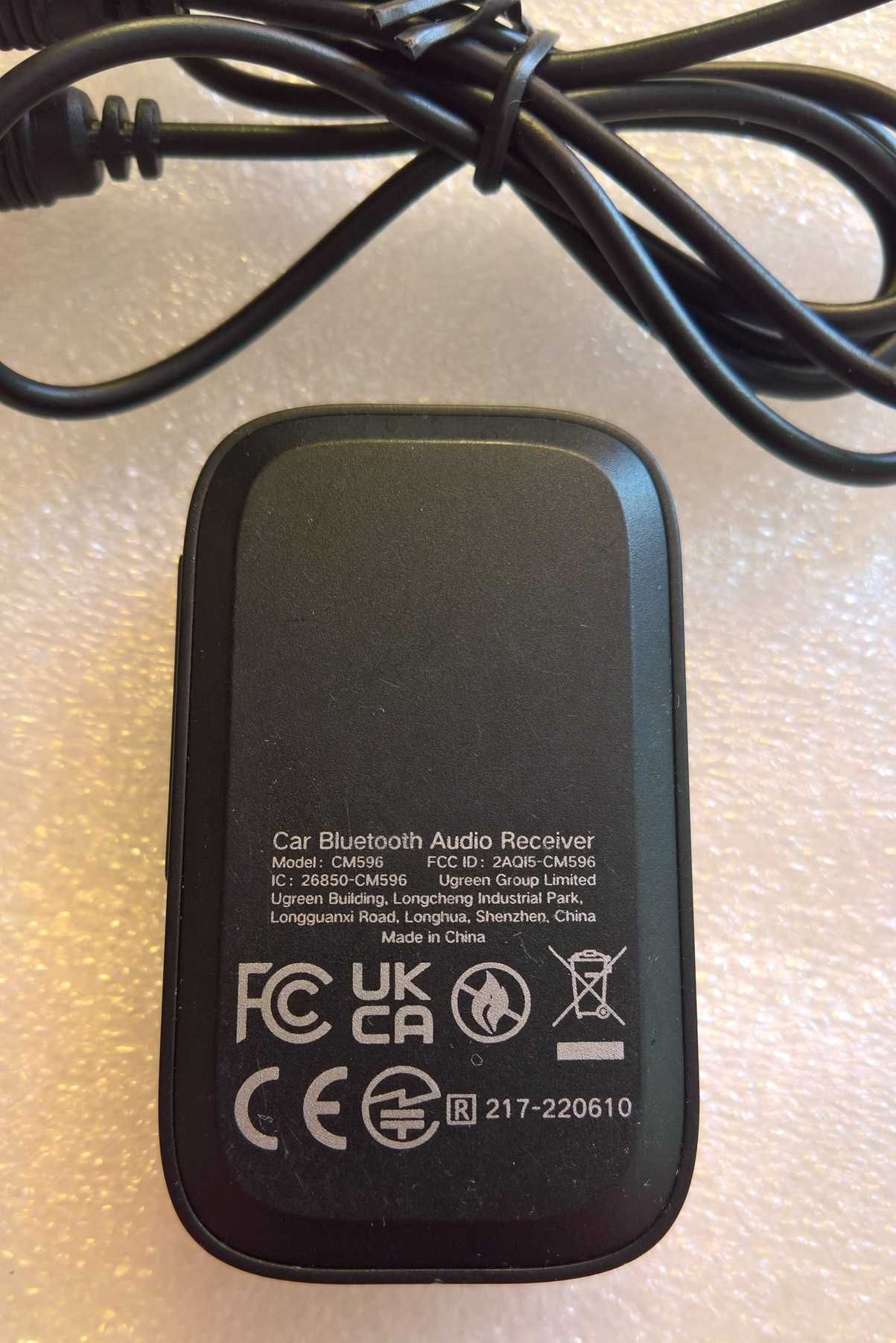 Odbiornik adapter audio Bluetooth UGREEN CM596 USB-C jack 3.5 mikrofon