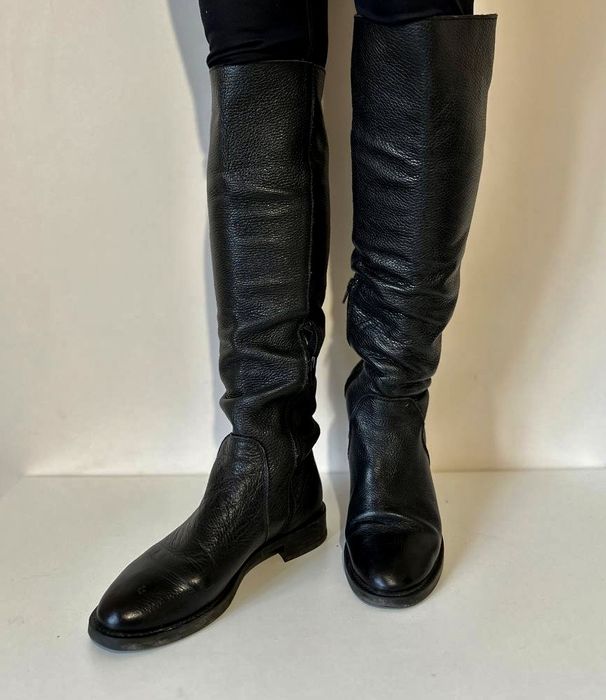 Сапоги кожанные высокие 38 натуральная кожа Italy