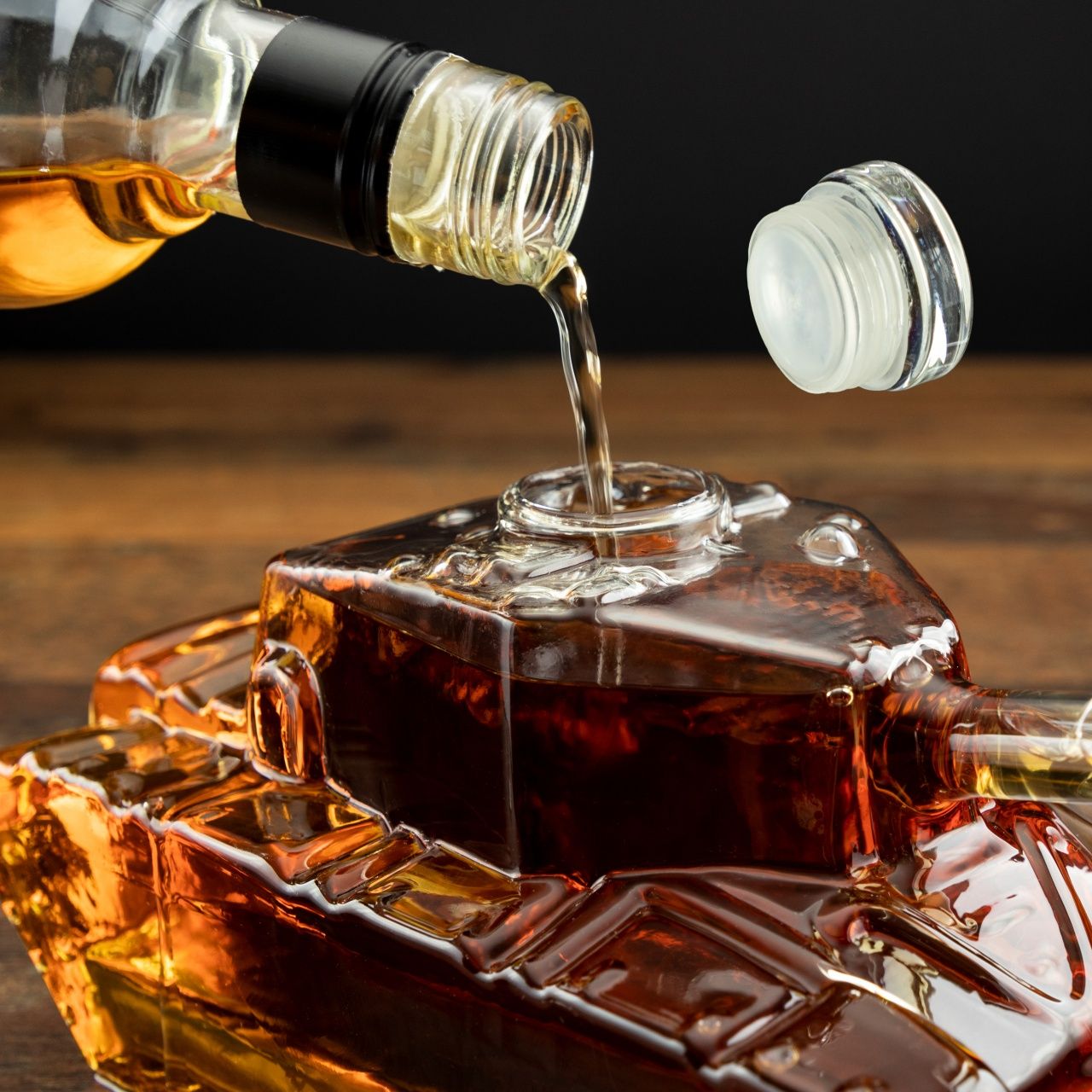 Czołg karafka do alkoholu szklana do napojów alkoholowych prezent