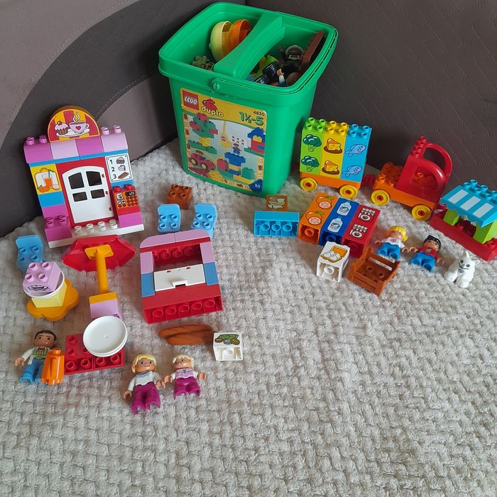 Lego duplo оригінал 2 набори + відерце з кубиками