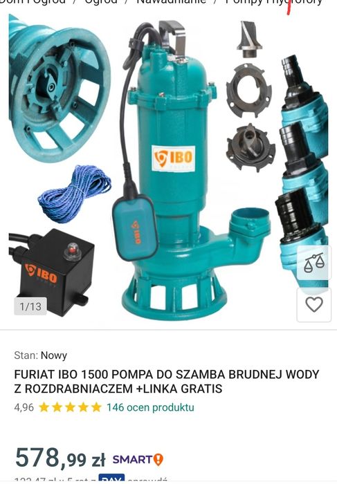 Pompa do wody z kwietnia 2025