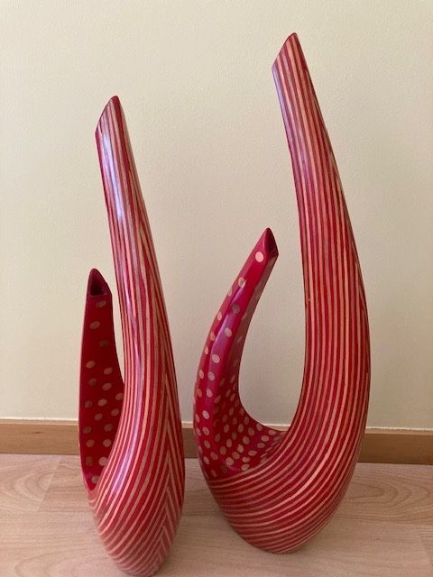 Duas peças decorativas, artesanato das Filipinas