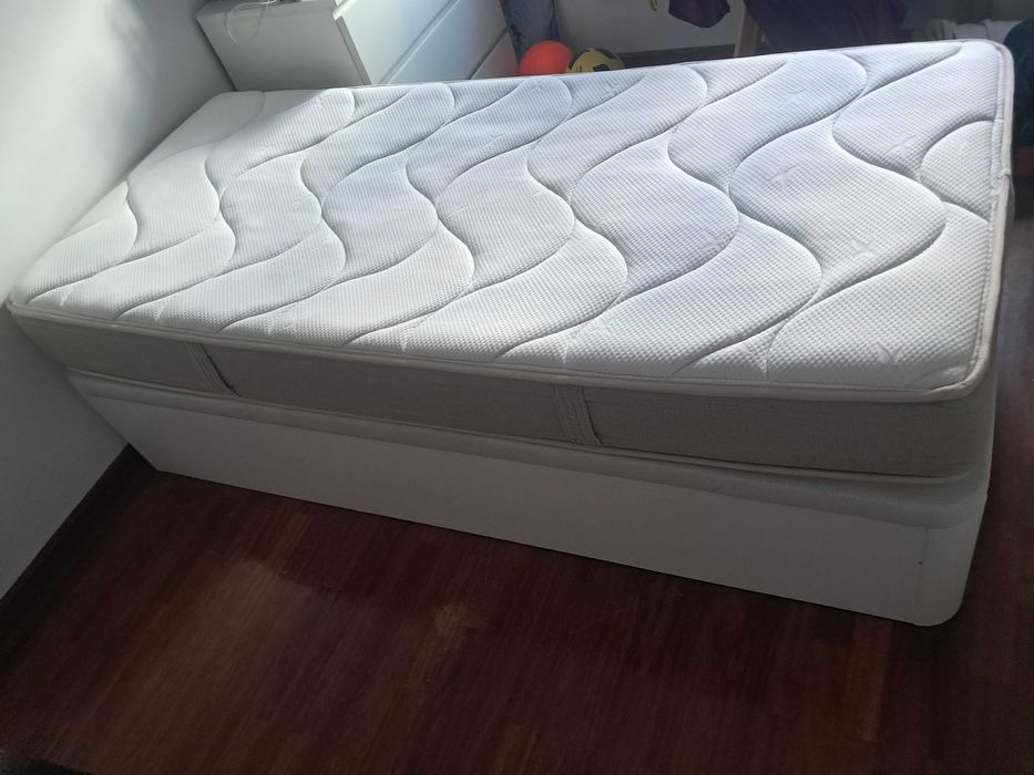 Cama soumier solteiro cor branca