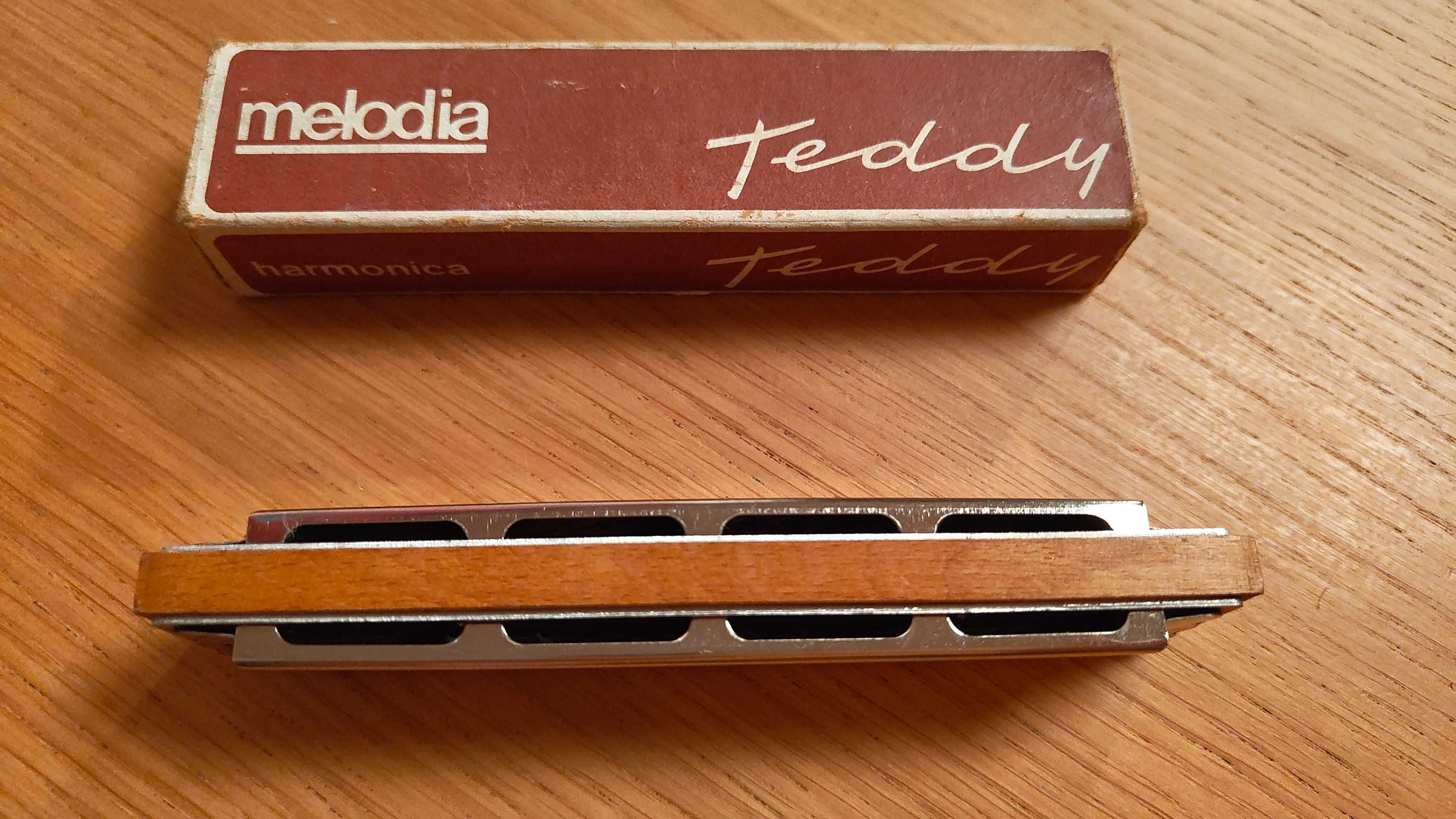 Polska harmonijka ustna Teddy Melodia harmonica czasy PRL instrument