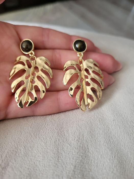 Kolczyki wiszące liście Nowr