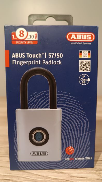 Profesjonalna Kłódka na odcisk palca Abus Touch 57/50 NOWA solidna