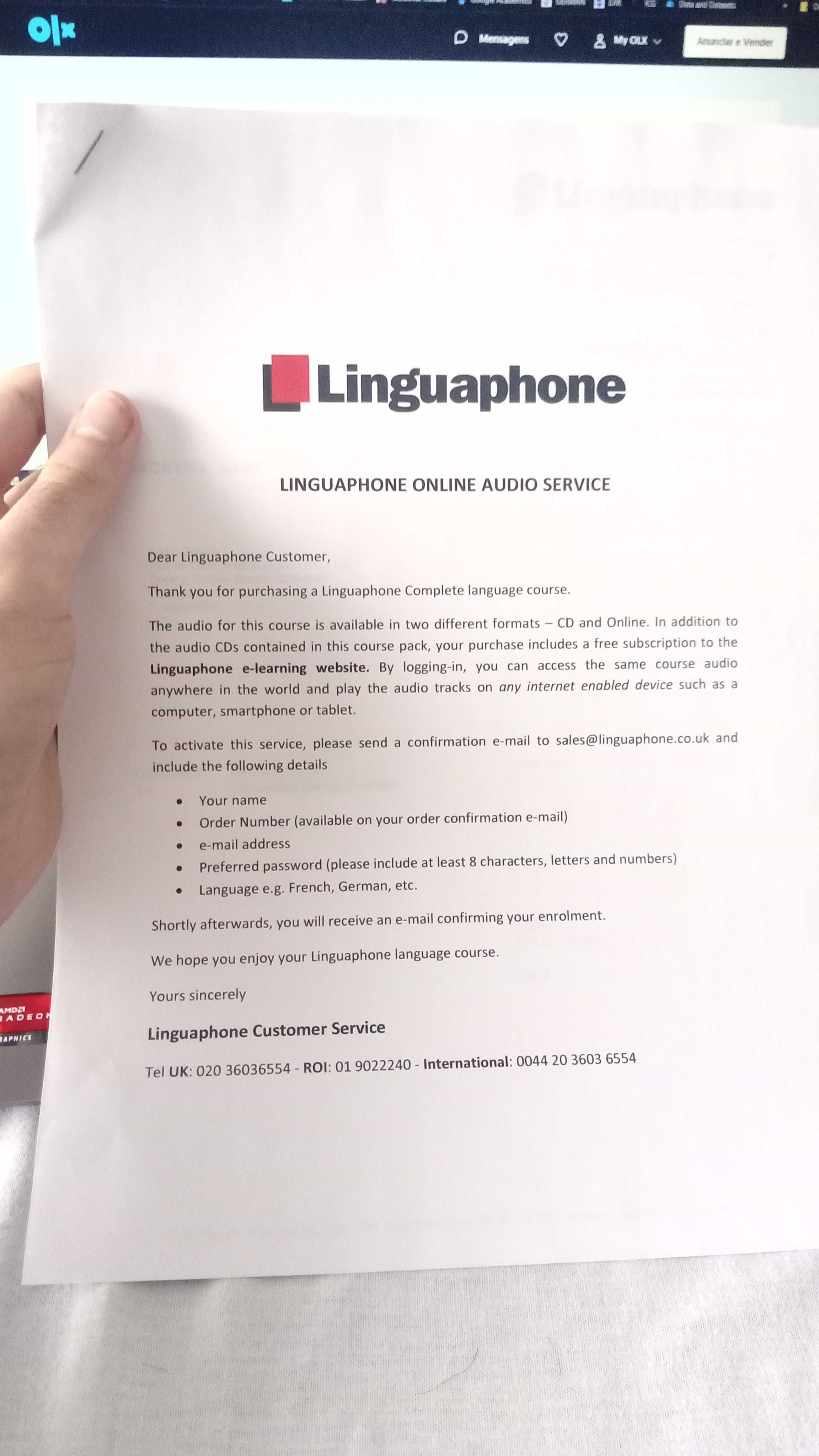 LINGUAPHONE: Cursos de línguas em estado novo - Alemão e Russo