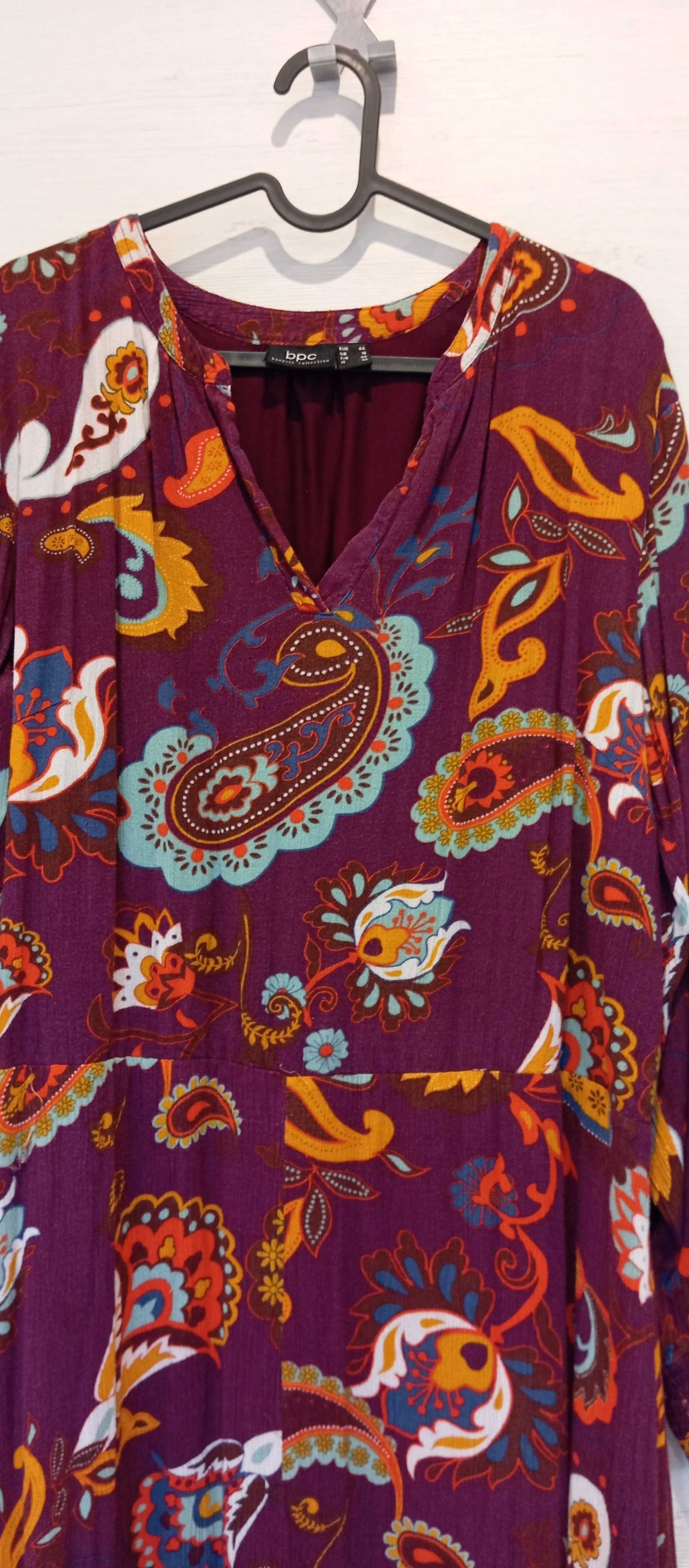 Sukienka w kwiaty 44 XXL Bonprix