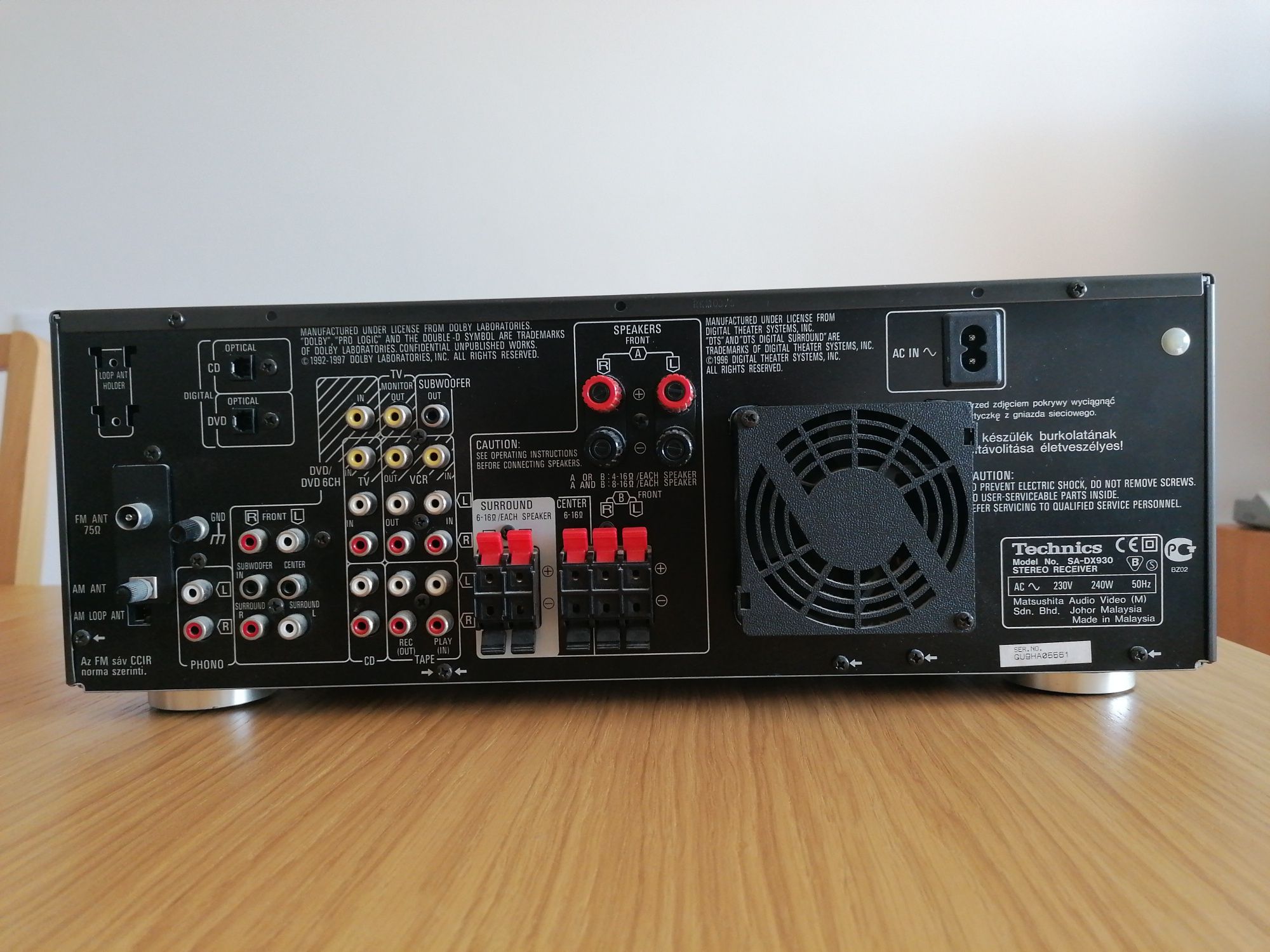 Amplificador Technics SA DX-930 AV Control stereo receiver