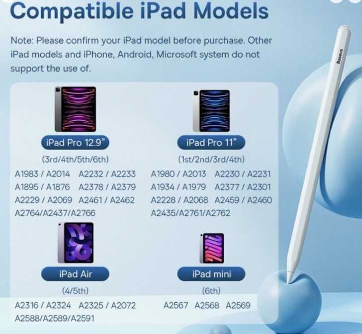 Стилус Baseus для IPad сама повна версія. Подвійна зарядка