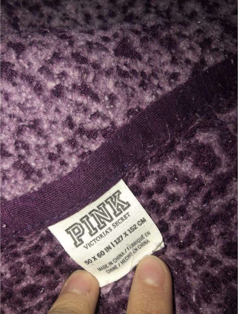 Плед покривало victorias secret pink plush fleece blanket оригінал