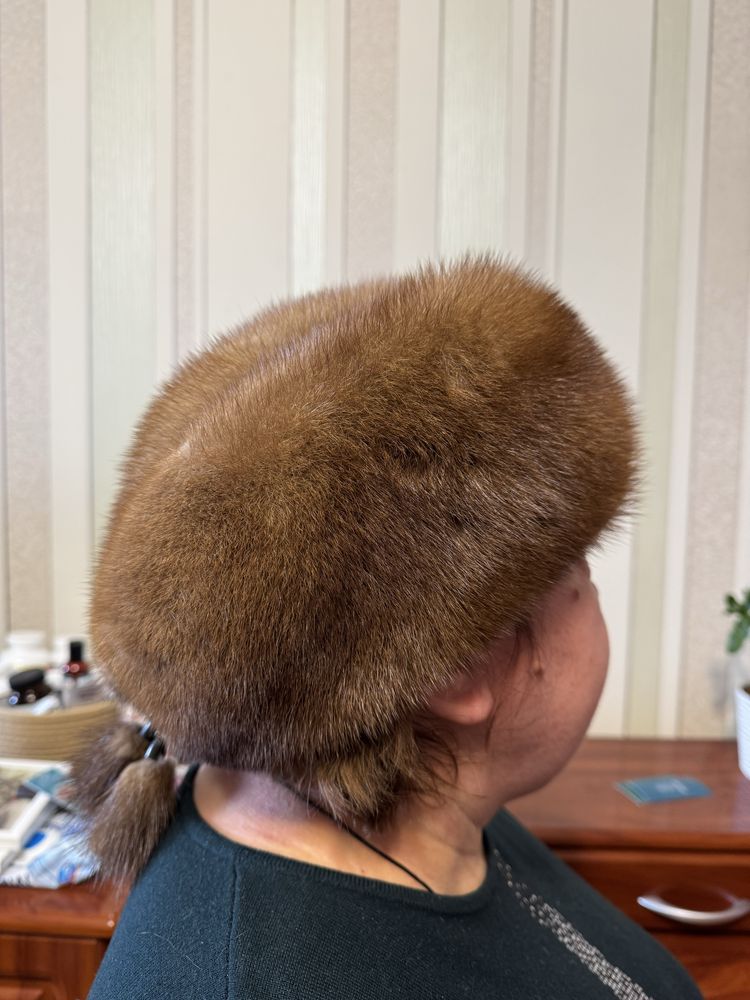 Норковая шапка натуральная