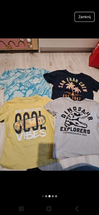 Paka ubrań dla chłopca 110/116 głównie h&m