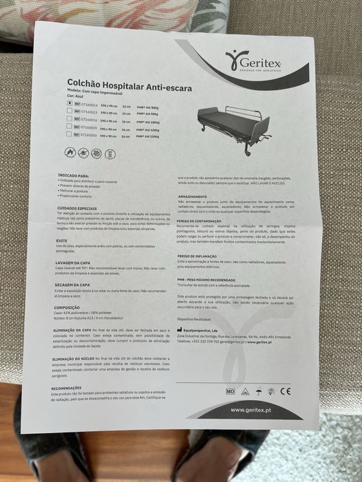 Cama articulada elétrica com colchao anti-escara -JMS
