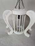 Drewniana lampa biała Shabby Chic