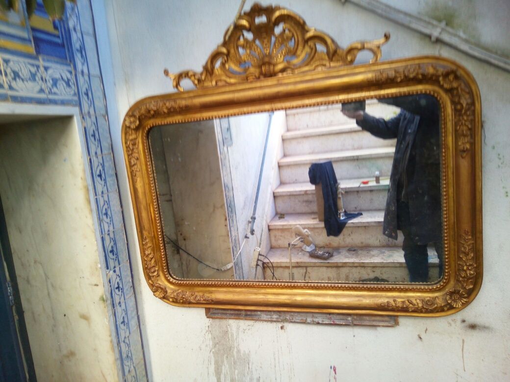 Espelho ROMÂNTICO antigo sec xlx