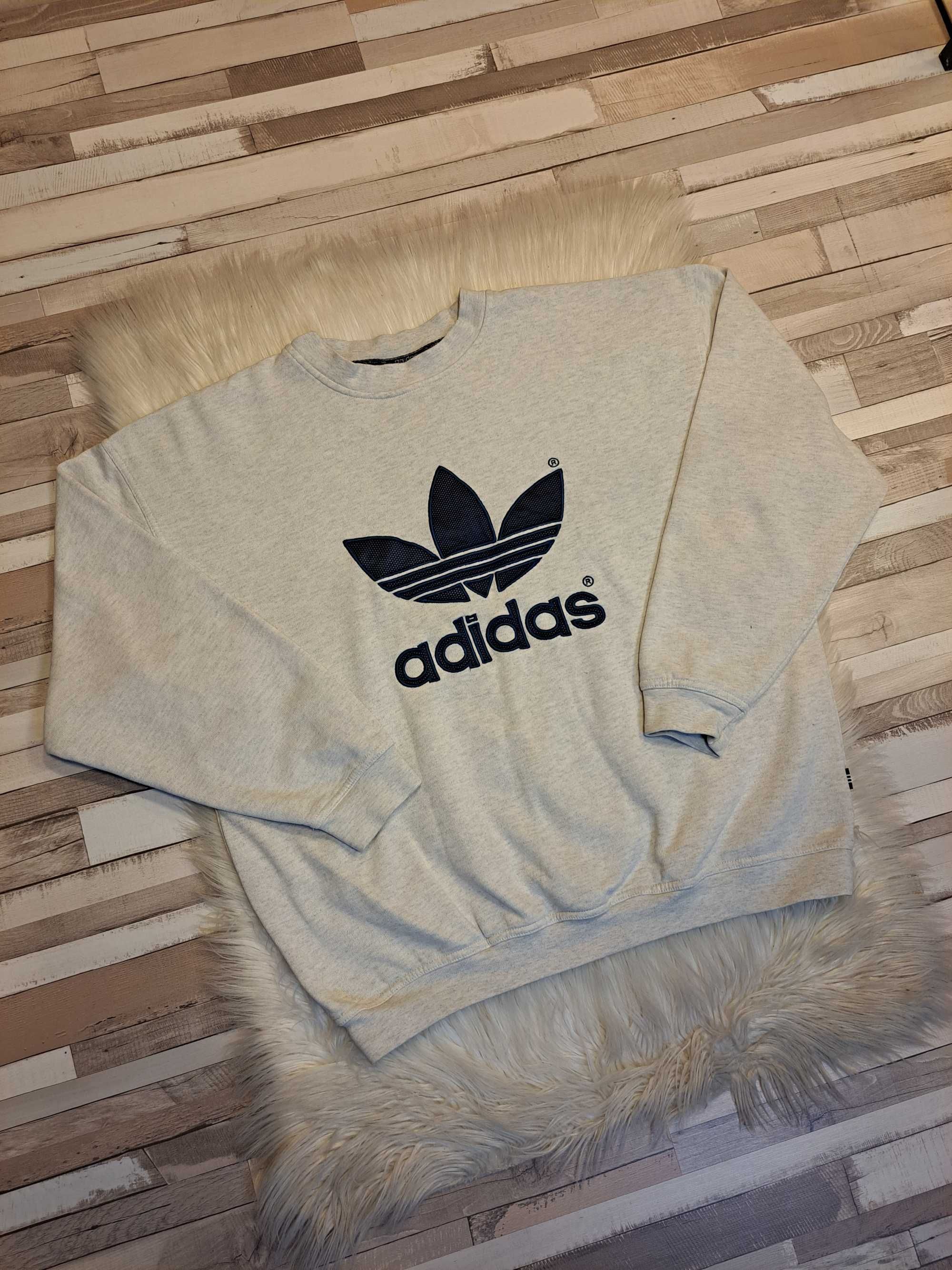 Vintage Bluz Adidas Duże Logo Crewneck